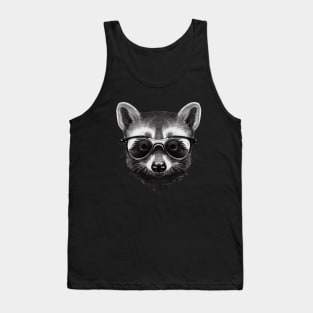 Raccoon with glasses Tank Top